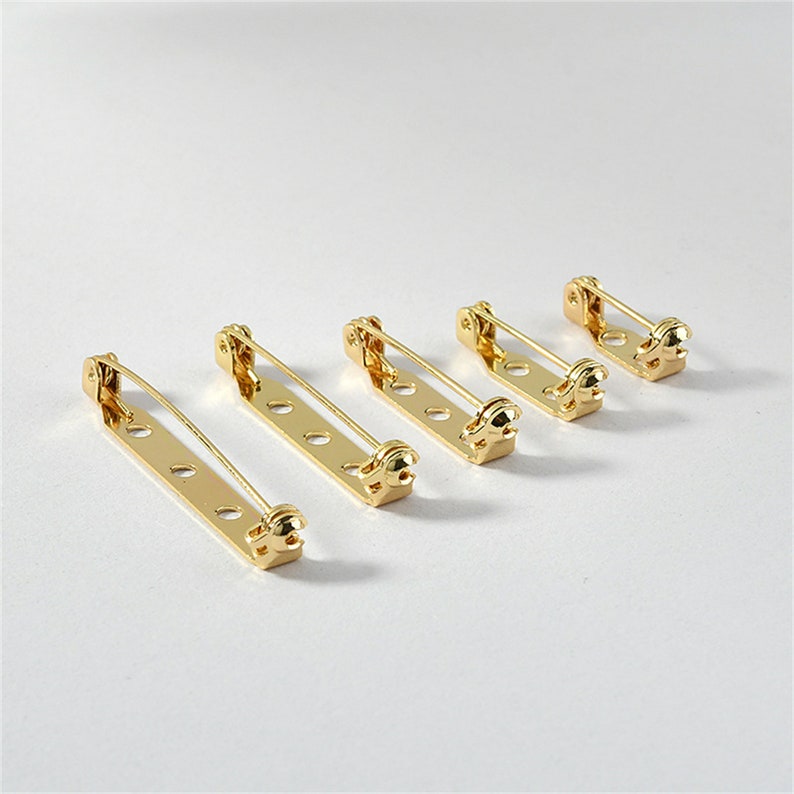 18K Gold Plated Safety Brooch Pin, Brooch Pin Back, Safety Pin Brooch ...