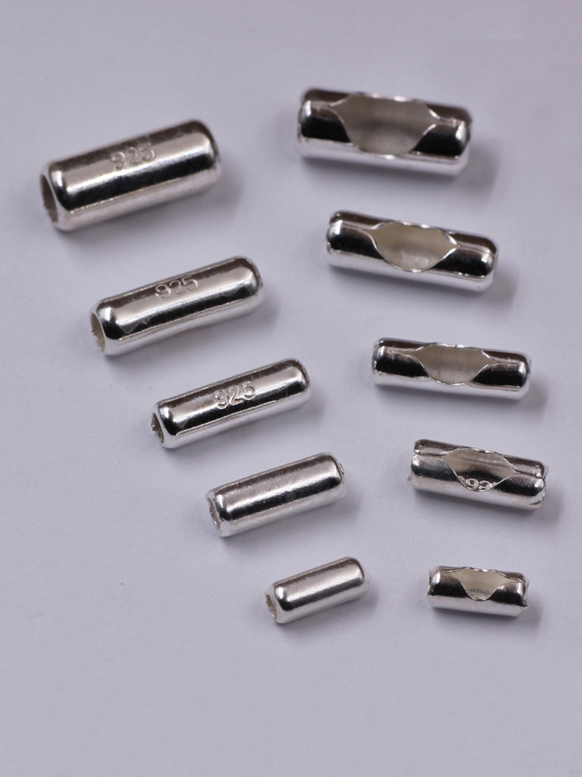 50 Stainless Steel Ball Chain Connectors 2.4mm F401 