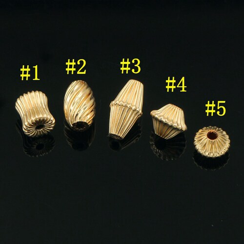 14K Gold Filled Spacer Beads Gold Filled Corrugated Bead Etsy