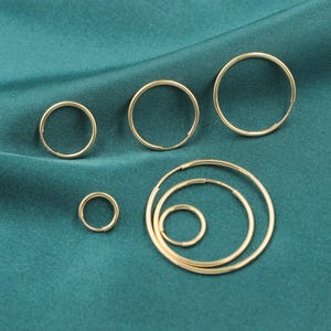 14K Gold Filled Endless Hoop Earring, Gold Filled Earwire Hoops,Earring Hoop,Ear Hoop 10mm 12mm 14mm 16mm 20mm 24mm 30mm 38mm 40mm 50mm 60mm