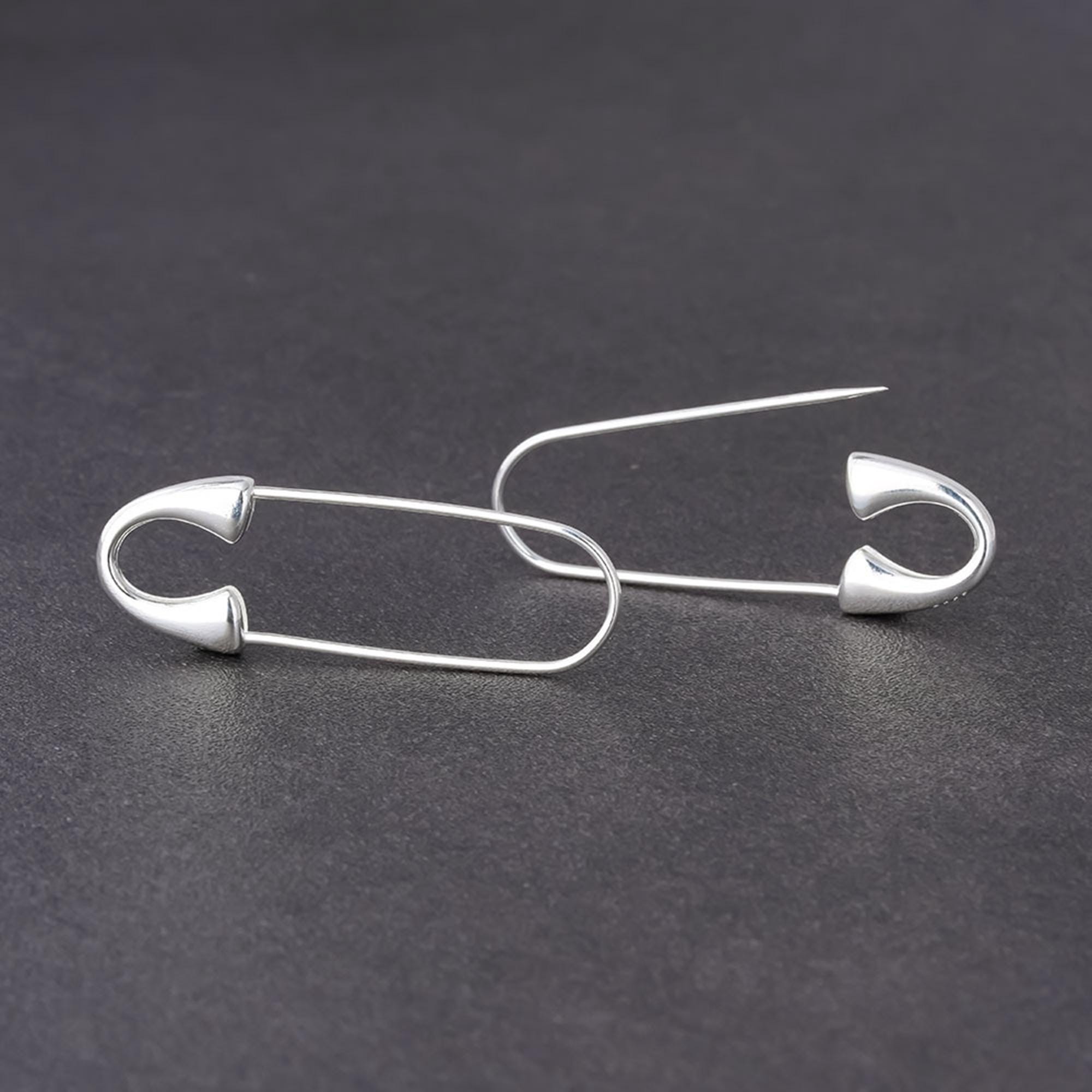 Sterling Silver Brooch Pin Back, Safety Pin Brooch, Shiny Brooch