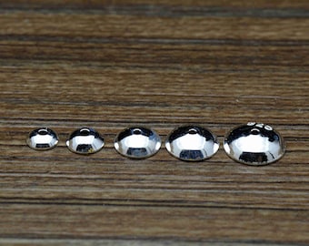 10/100pcs Sterling Silver Bead Caps,s925 Silver Beads Cap For Jewelry Making Supplies,Bracelet Beads Cap,Plain Bead Caps 4mm 5mm 6mm 7mm 8mm