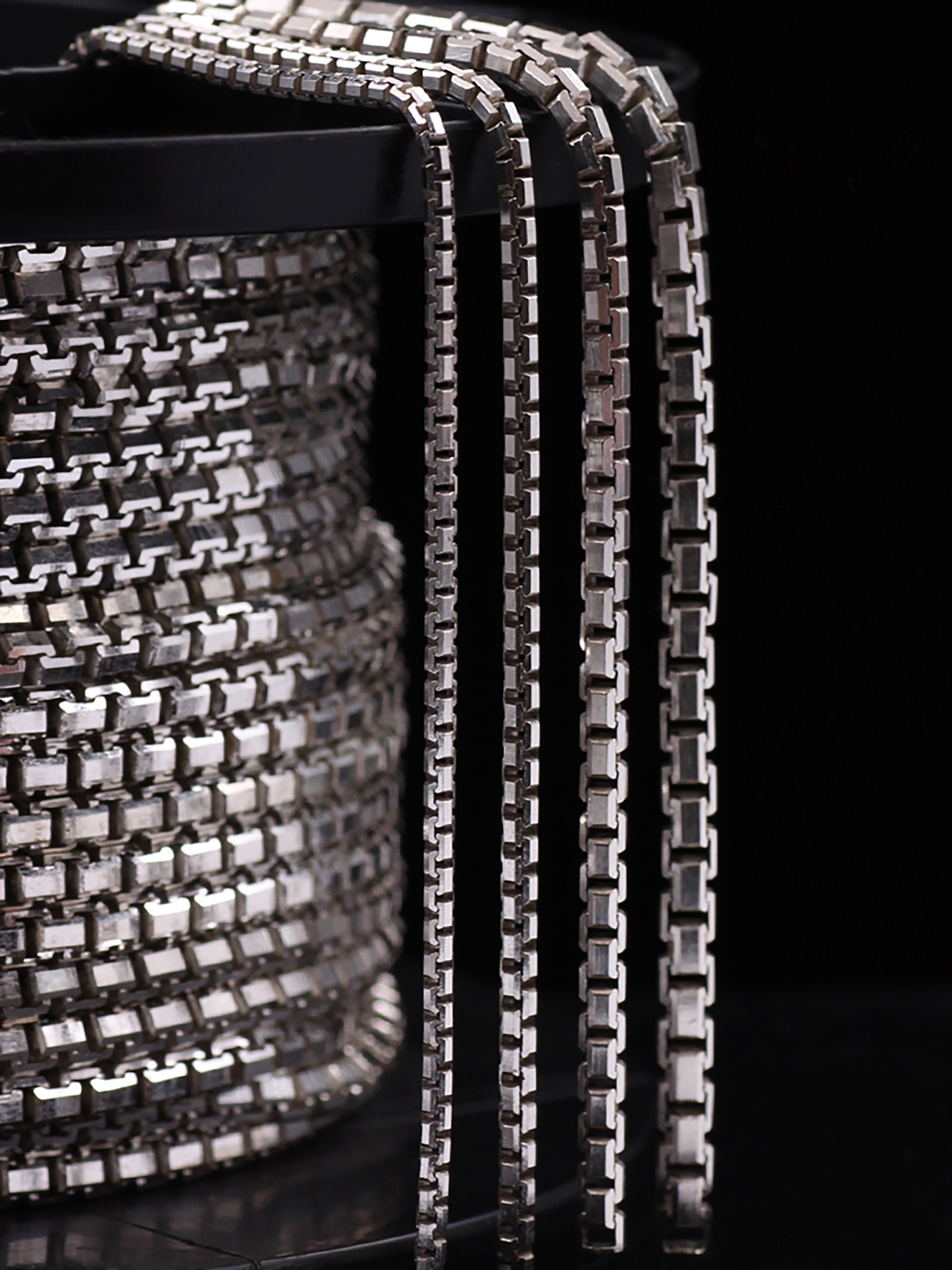 Sterling Silver Box Chain, S925 Silver Box Chain for Jewelry Making ...