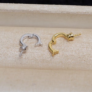 Sterling Silver Screw Eye Pins, s925 Silver Screw Peg Drop For Jewelry Making Supplies, Screw Eye Peg, Peg Wire w/ Oval Clasp