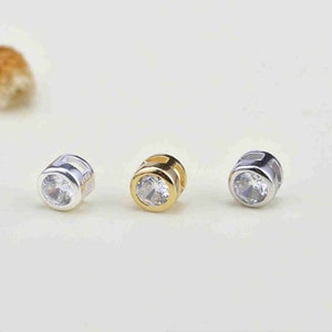 Sterling Silber CZ runde Perlen, Zirkonia Perle, weiße Zirkon Perle, Rondelle Perle, Trendy Perle, Armband Spacer, Künstlerische Perle, Boho Perle 5 mm