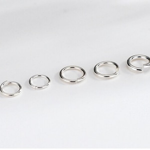 Sterling Silber offener Biegering, s925 Silber offener Biegering für Schmuckherstellung Lieferungen, offener Biegering 3 mm 4 mm 5 mm
