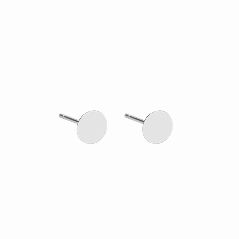 Sterling Silver Earring Posts, s925 Silver Earring Post For Jewelry Making Supplies, Women Flat Pad, Earring Component 1.5/2/3/5/6/7/8/10mm image 6
