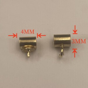 14K Gold Filled Cord End Tube Bead, Gold Filled Leather Cord End Bead For Jewelry Making, Tube Bead with Open Loop or Screw Peg Mounts
