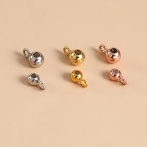 Sterling Silver Stopper Beads with Closed Ring, s925 Silver Smart Beads with Silicone For Jewelry Making Supplies, Round Silicone Bead