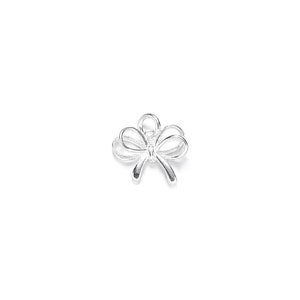 Sterling Silver Bow Charm Pendant, Bow Knot Bracelet, Ribbon Necklace, Bowknot Earring, Bow tie Jewelry, Dainty Bow Charm, Charms In Bulk