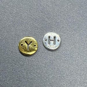 Sterling Silver Letter Beads, Sterling Silver Alphabet Beads, s925 Silver Letter Beads, Round Letter Beads, Bracelet Beads