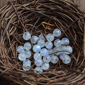 White Moonstone Beads, Genuine Natural Moonstone For Jewelry Making Supplies, Gemstone Necklace Beads, Bracelet Beads 5.5mm 6mm 8mm
