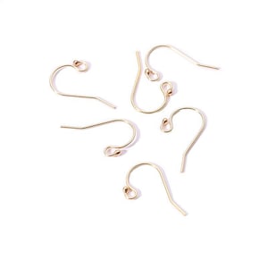 14K Gold Filled Ear Wires, Gold Filled Earring Wire, Earring Hook, Earring Component, Ear Wire Hook, Earring Jewelry Findings