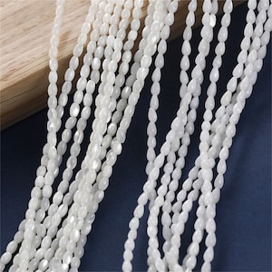 Genuine Natural Freshwater Water Drop Pearls Bead, Oval Pearl Beads, Baroque Pearl, Teardrop Pearl,Pearl Bead for Jewelry Making Full Strand