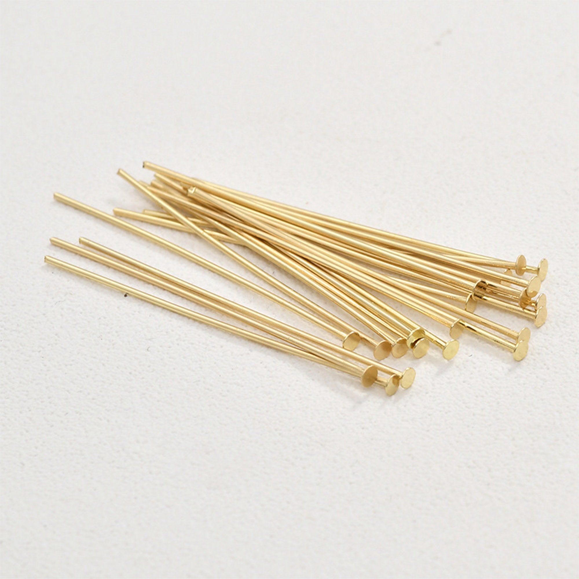 Plated Pin 14K Gold Plated Pins Headpins, Gold Tone T-pins for Jewelry Making ...