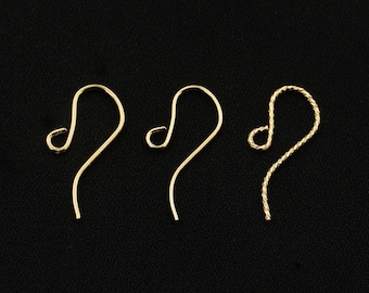 Alambres para aretes rellenos de oro de 14 quilates, alambre para aretes relleno de oro, gancho para aretes, componente para aretes, gancho para alambre para aretes, accesorios para aretes