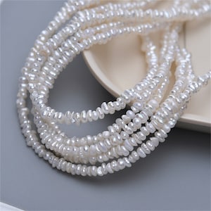 Genuine Natural Freshwater Pearls Beads, Irregular Baroque Pearl Beads, Nugget Pearl, Seed Pearls, Pearl Beads for Jewelry Making 3mm 5mm