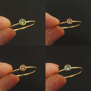 Bagues Zircon CZ en or 14 carats, anneau de jointure en zircone plaqué or, bagues en zircone, bagues fermées, anneaux de bande, bagues fines, bagues minces