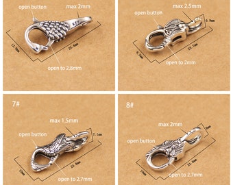 Dailyacc S925 Double Opening Lobster Clasp Sterling Silver and