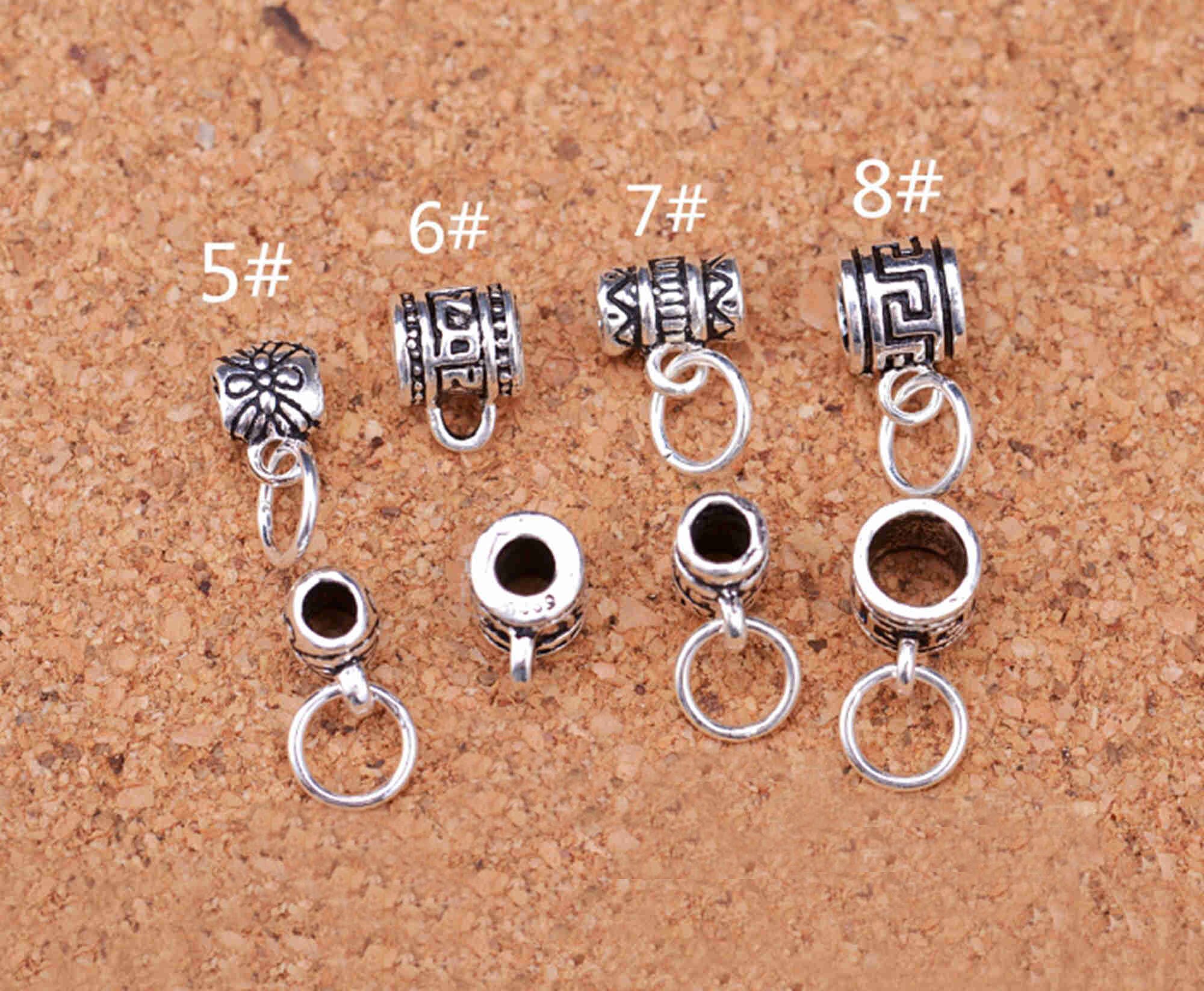 1/10pcs Sterling Silver Tube Beads with Loop s925 Silver Etsy