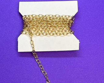 14K Gold Filled Kabelkette, Gold Filled Kabelkette für die Schmuckherstellung, unfertige Kette Halskette Armband Filmmaterial 3.28 Fuß (ungefähr 1 Meter)