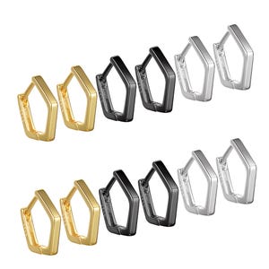 Sterling Silver Earring Plain Leverback, s925 Silver Ear Wire Plain Lever Back, Simple Earring, Lever Back Earring Wire, Pentagon Earring