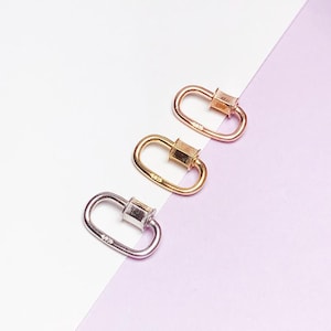 Sterling Silver Rectangle Screw Clasps, 925 Silver Oval Screw Clasps, Screw Connectors, Rectangle Clasps, Necklace Clasps, Bracelet Clasps