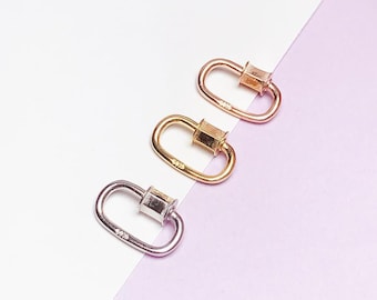 Rektangulära skruvspännen i sterlingsilver, ovala skruvspännen i 925 silver, skruvkopplingar, rektangulära spännen, halsbandsspännen, armbandsspännen