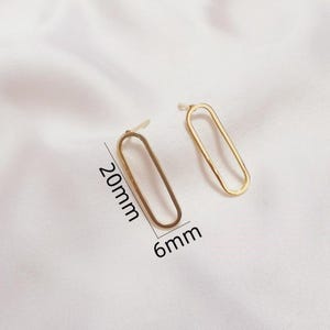 14K guldpläterad oval kontakt, oval örhänge, geometrisk örhänge, minimalistiska smycken, iögonfallande örhängen, örhängeskomponenter