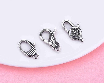 1 pieza de cierre de langosta de plata esterlina, cierres de langosta de plata 925 para suministros de fabricación de joyas, cierres de langosta para pulseras