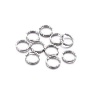 10/100pcs Sterling Silver Split Ring, s925 Silver Key Ring For Jewelry Making Supplies, Split Rings 4mm 5mm 6mm 8mm