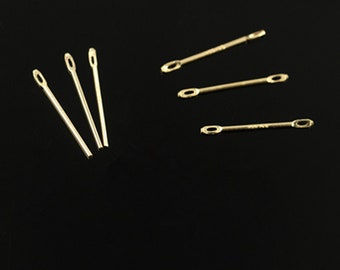 14K Gold Filled Stick Needle, Gold Filled Bar Stick Needle For Earrings Making, Earrings Stick Needle Connector 0.65*15.3MM