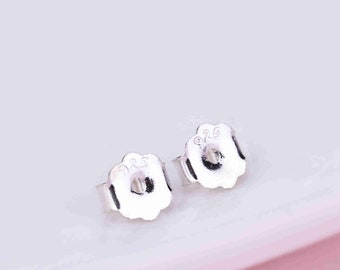 20pairs Sterling Silver Earring Backs, s925 Silver Ear Nuts For Jewelry Making Supplies, Earring Back Stopper, Earring Backing, Earrings Nut