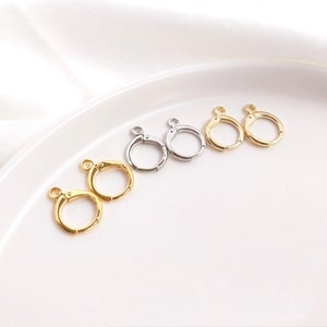 14K Gold Plated Plain Earring Hooks, Gold Plated Lever Back Earring Hook, Ear Wire For Earring Jewelry Making