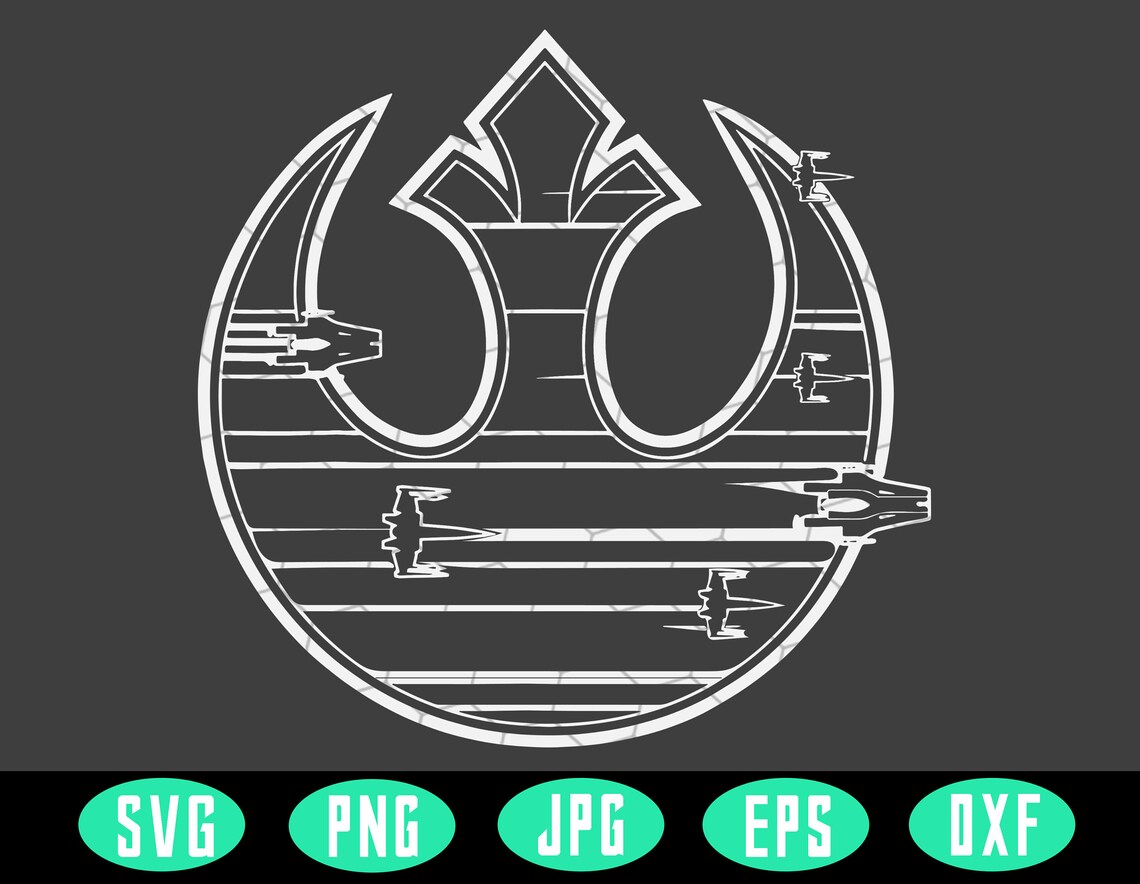 Star Wars Last Jedi Rebel Resistance Ship Logo Svg The Last | Etsy