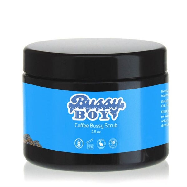 Bussy Boy Brown Coffee Scrub for Clearing Butt Acne and Blemishes, Natural Exfoliating Body Scrub for Hands and Body For All Skin Types