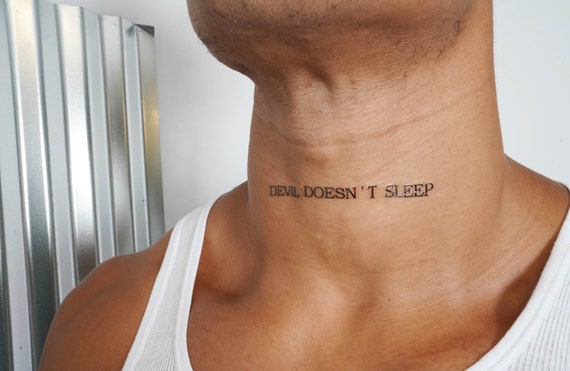 Devil Doesn't Sleep Tattoo - Etsy New Zealand Devil Doesn't Sleep Tattoo - Etsy New Zealand