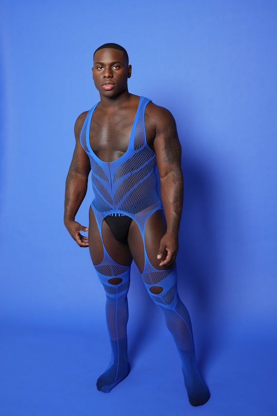 mens sexy body suit Secret Male SMC005 Bodysuit & Harness – Mensuas