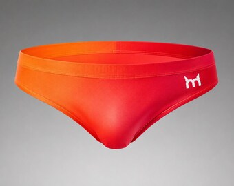 Inferno Swim Brief, Swimwear for Men, Swim Brief, Minimal Red Brief