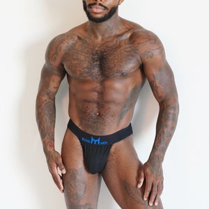 Gay Men Blackout Jock Strap, Jockstrap for Men Mens Thong Athletic Supporters Jock Strap Male Underwear