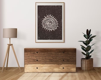 Aztec Pattern Art Print, Bohemian Wall Art,  Monochrome Wall Art, Modern Art, Tribal Art Print, Digital Print