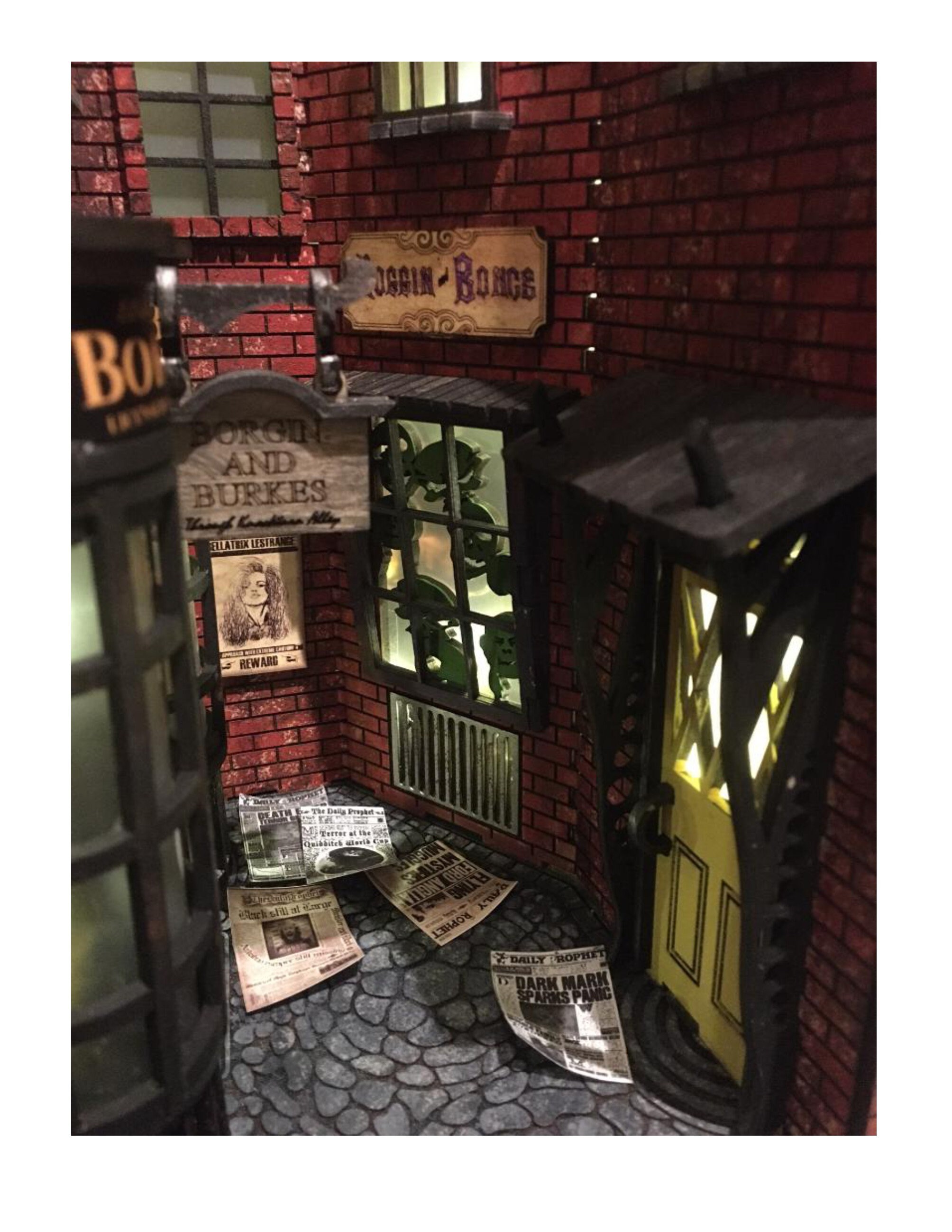 Harry Potter book nook Knockturn Alley book nook DIY kit