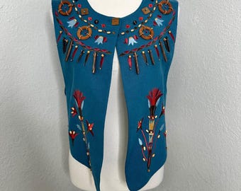 Handcrafted Boho Beaded Embroidered Vest – Rafia Studio Artisan Folkwear