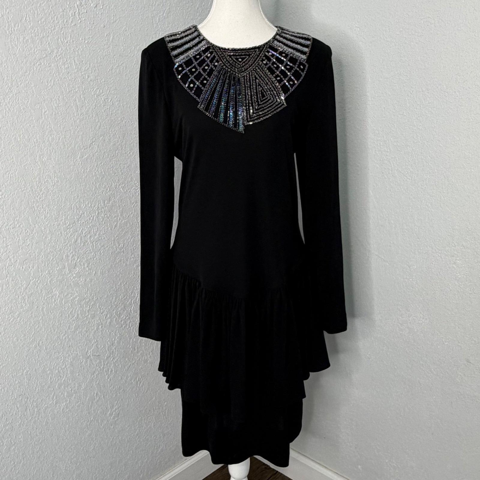 Black Drop Waist Dress - Etsy