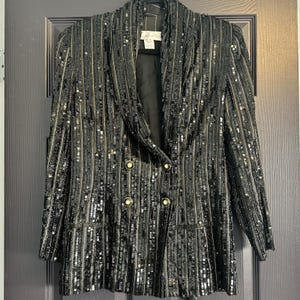 Mens Black Sequin Suit Jacket - Etsy