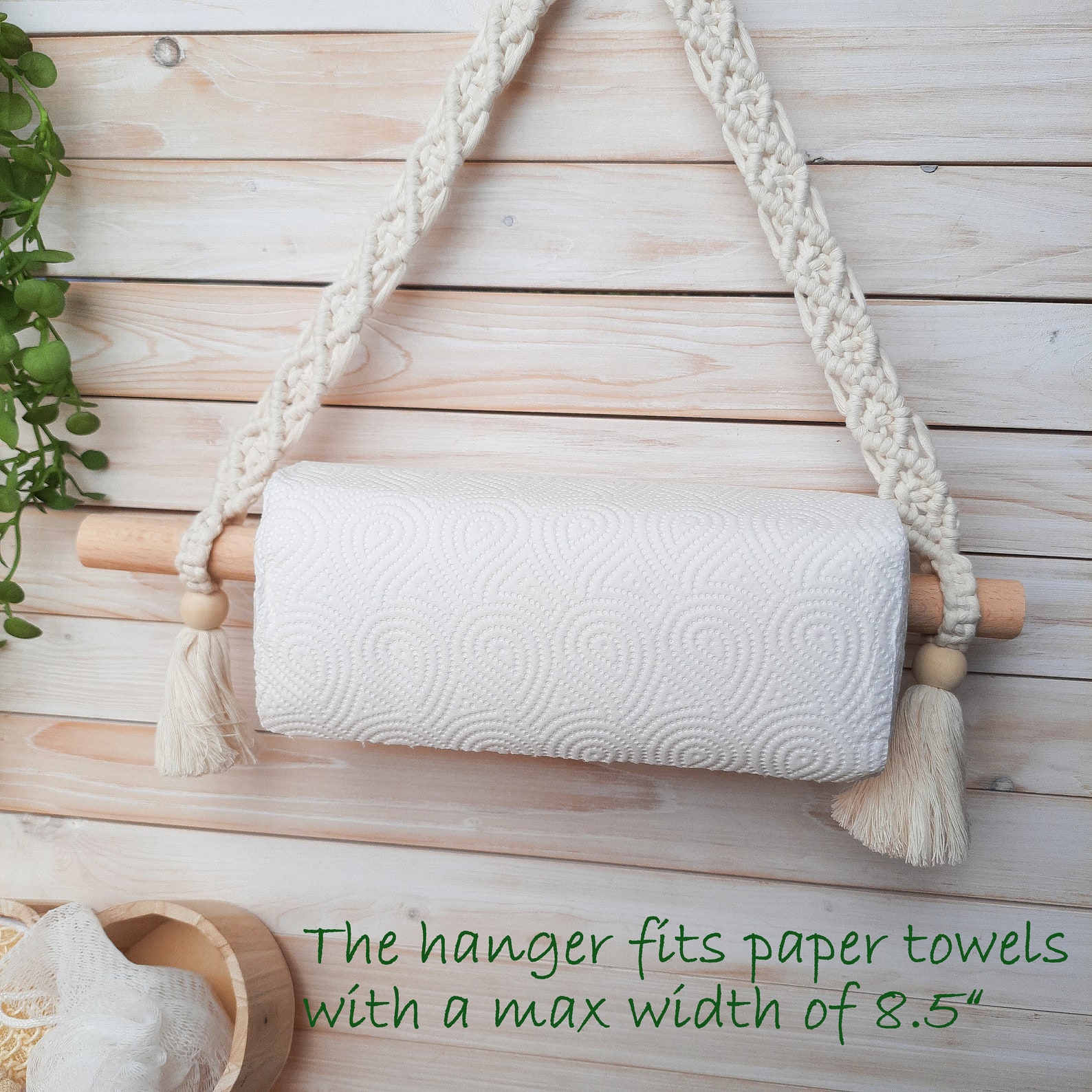 Hand Towel Holder Boho Bathroom Decor New Home Gift Macrame - Etsy