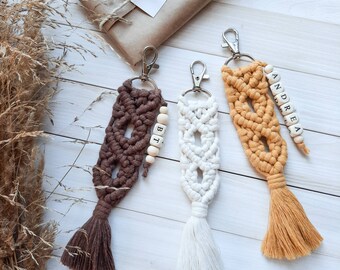 Personalized Macrame Keychain Car Key Chain Backpack