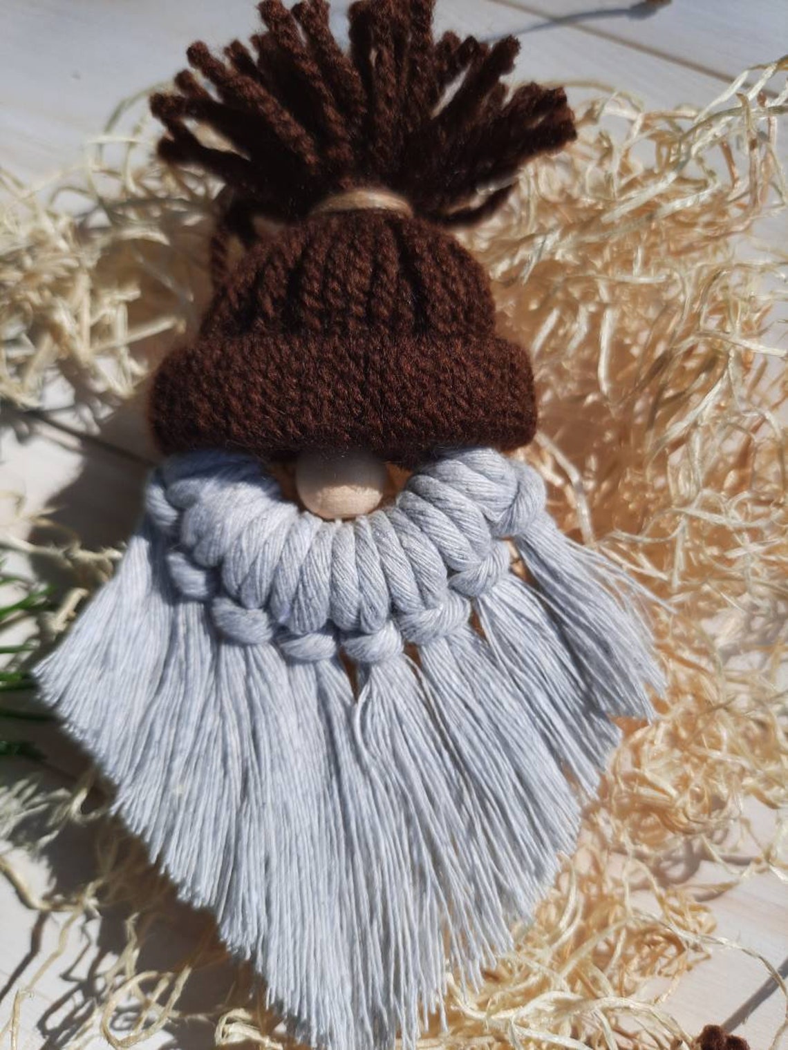 Gnome Ornament Christmas Ornaments Bottle Macrame Decor | Etsy