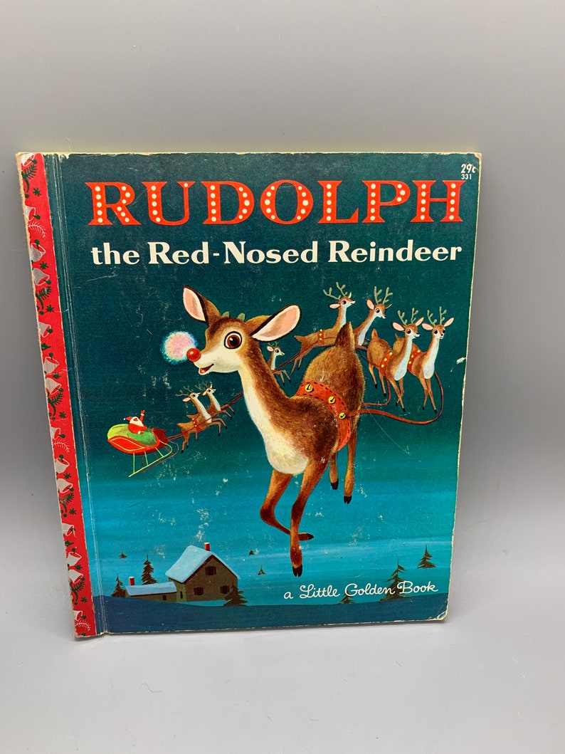 1958 Rudolph the Red-nosed Reindeer A Little Golden Book image 1
