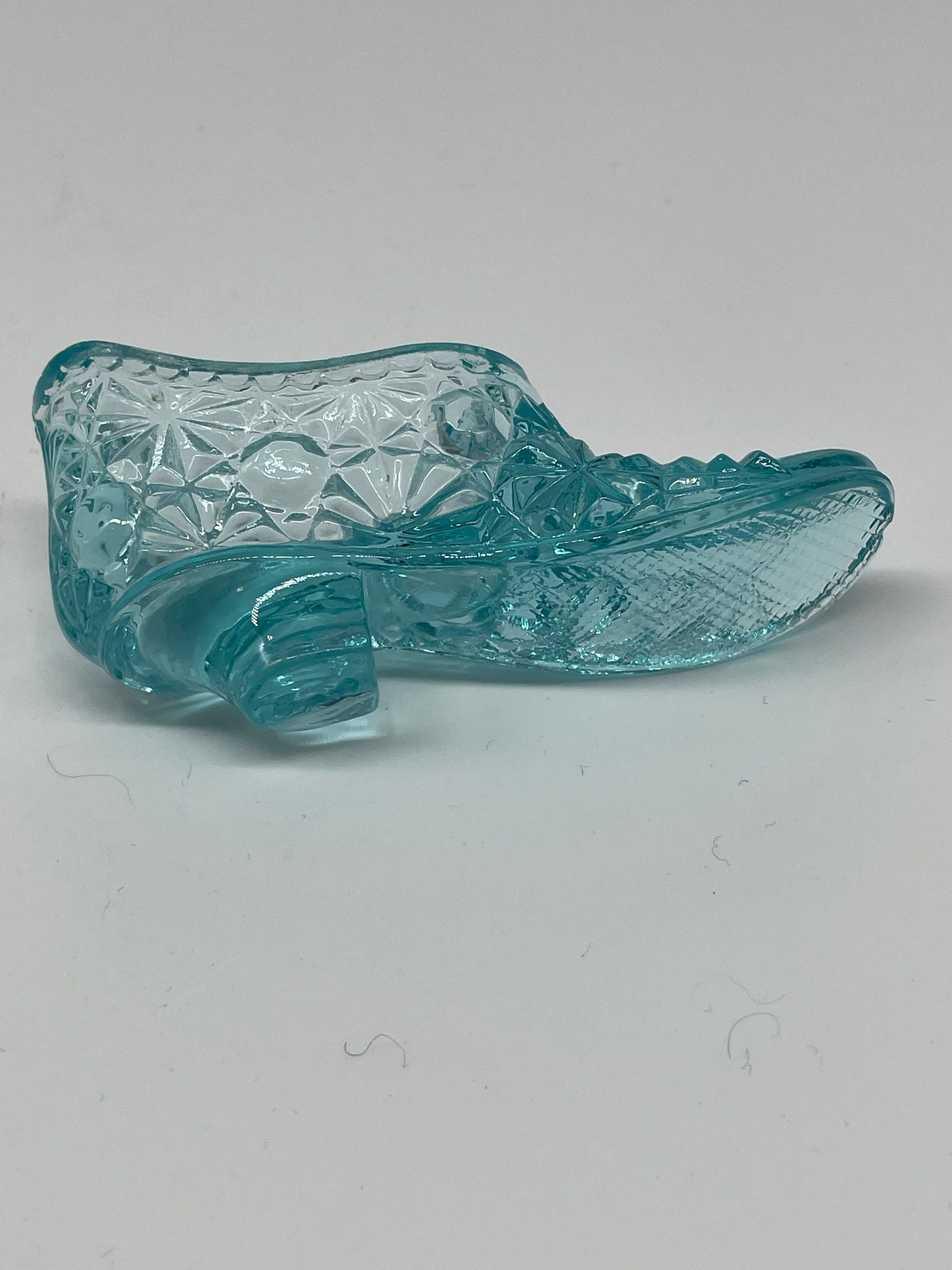 Vintage Aqua Blue Glass Slipperdaisy and Button Etsy